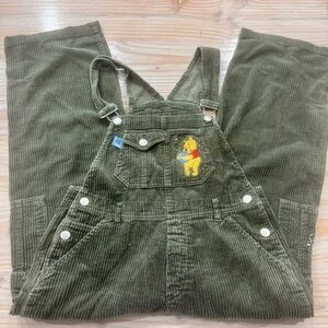 Vintage POOH Corduroy Green Overhauls SZ 12